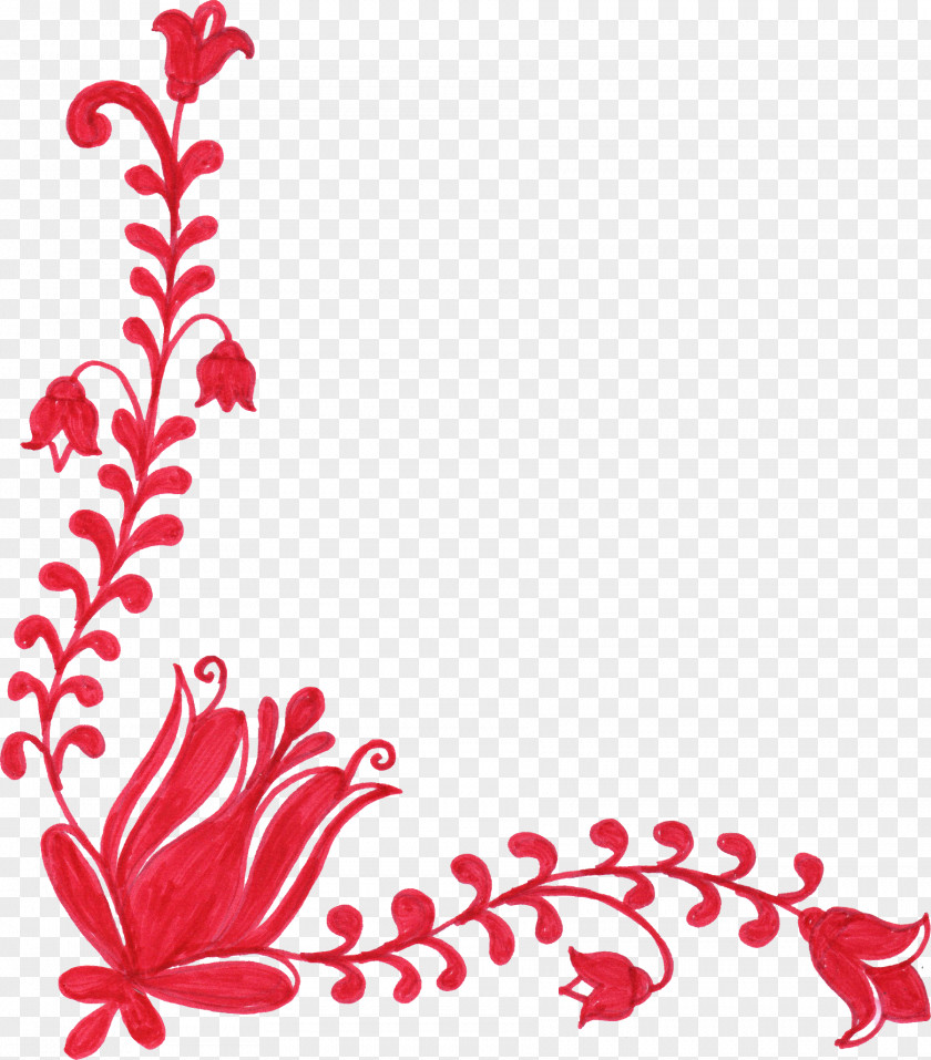 Ornament Flower Red Clip Art PNG