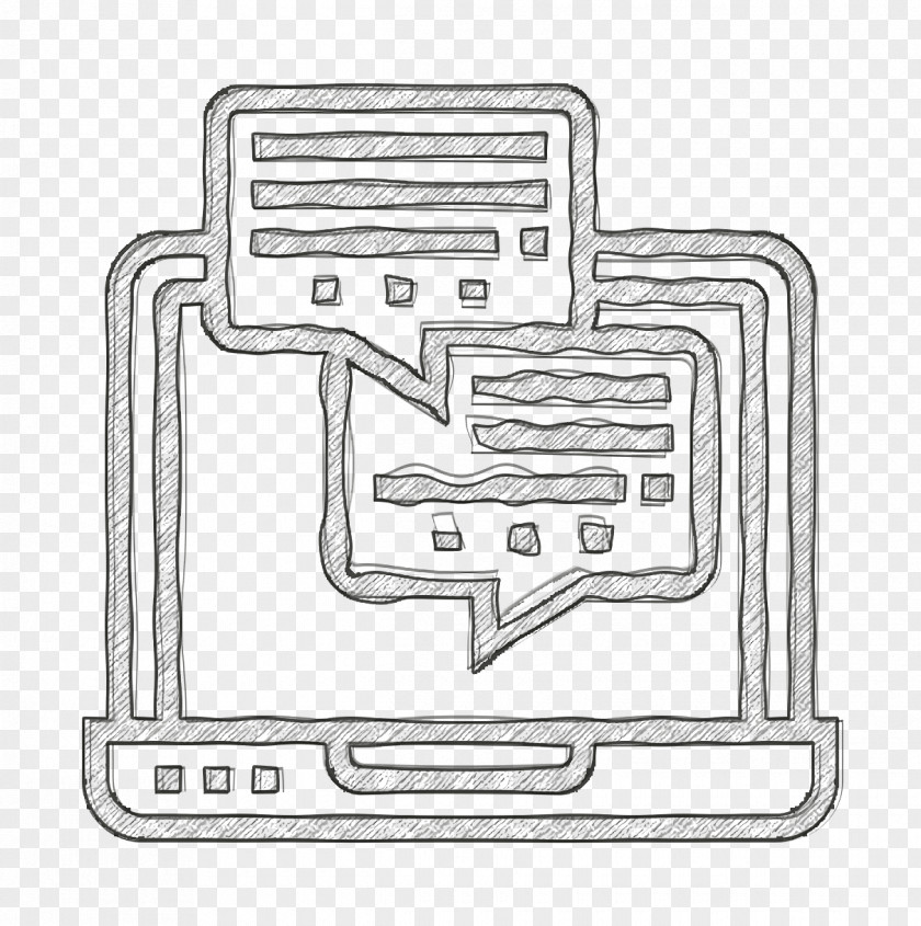 Rectangle Line Art Communication Icon Conversation Help PNG