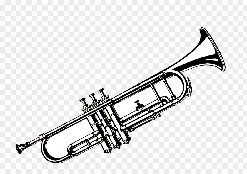Trumpet Vector Musical Instrument PNG