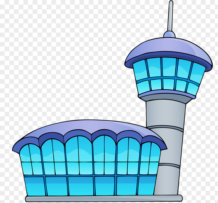 Blue Glass Building Airplane Royalty-free Stock Photography Illustration PNG