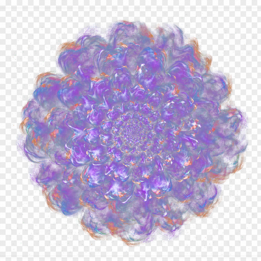 Dream Purple Flower Top View Designer PNG
