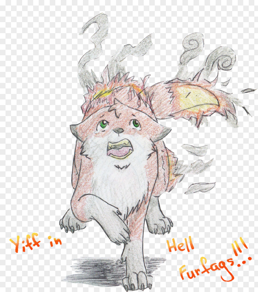 Fire Fox Reindeer Antler Dog Cartoon PNG