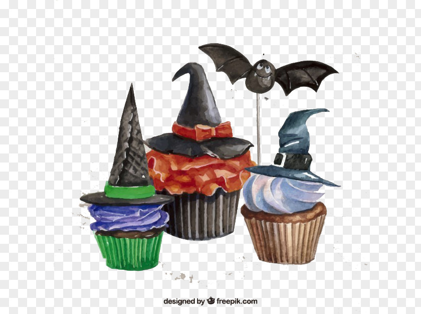 Halloween Hat Watercolor Painting Clip Art PNG