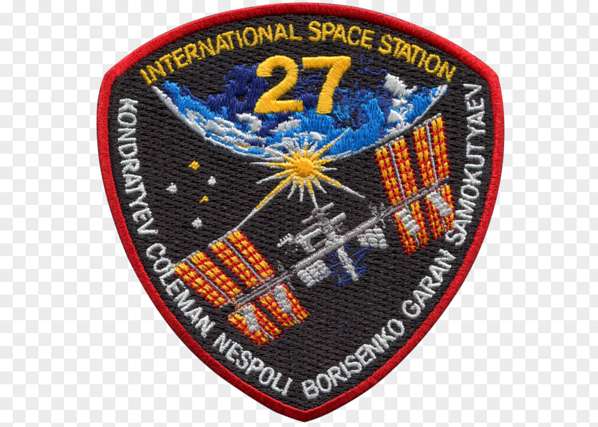 Dmitri Kondratyev International Space Station Embroidered Patch Embroidery Expedition 37 38 PNG