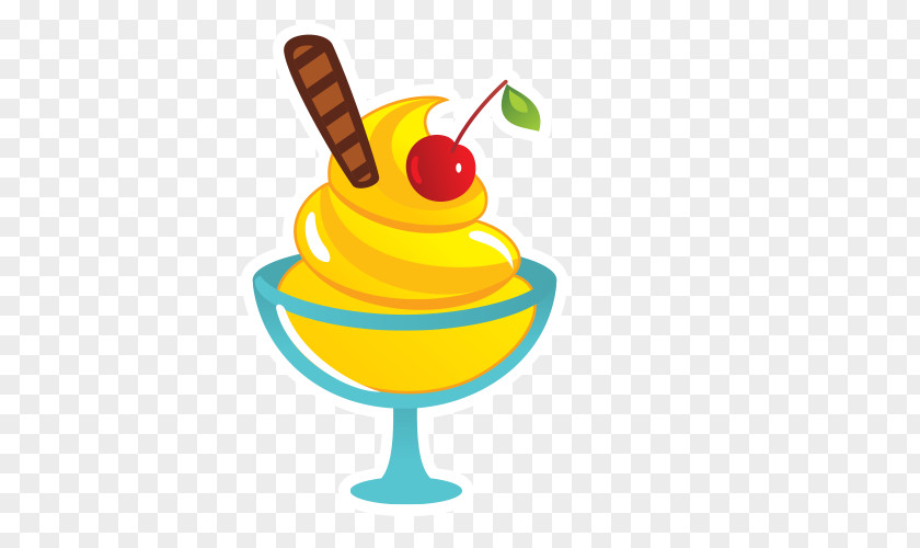 Ice Cream Cocktail Garnish Yellow Clip Art PNG