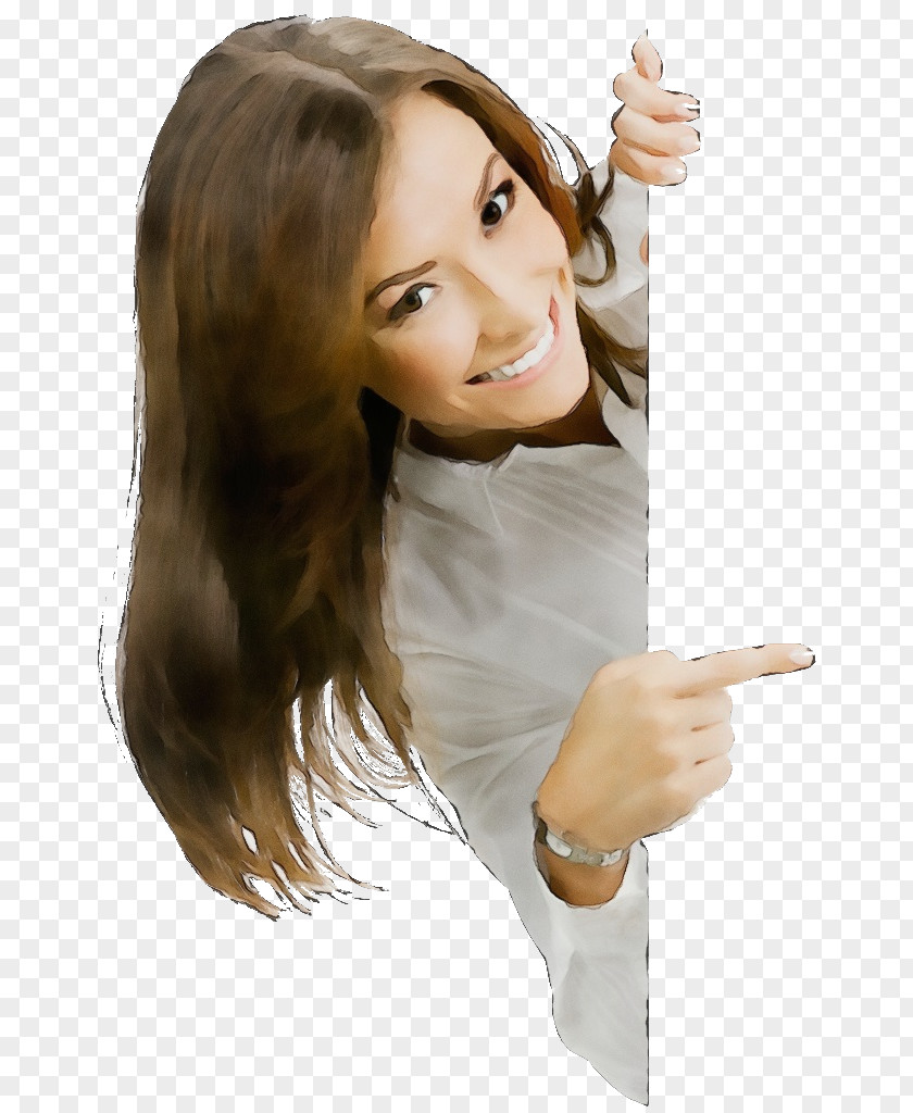 Step Cutting Black Hair Hairstyle Gesture Long Brown PNG