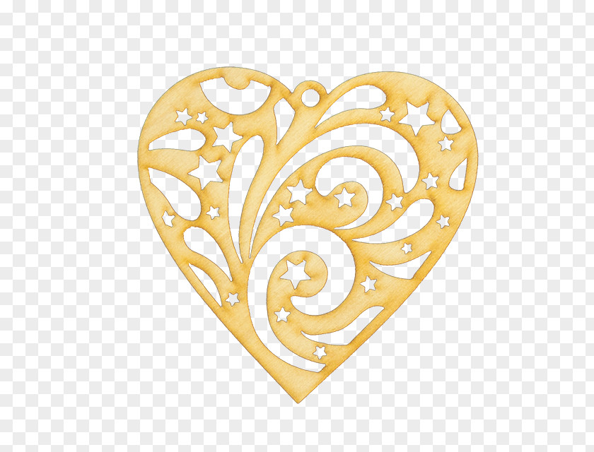 Beige Ornament Heart Cartoon PNG