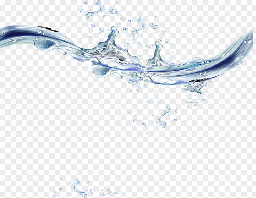Blue Water Flow Splash Effect Element PNG water flow splash effect element clipart PNG