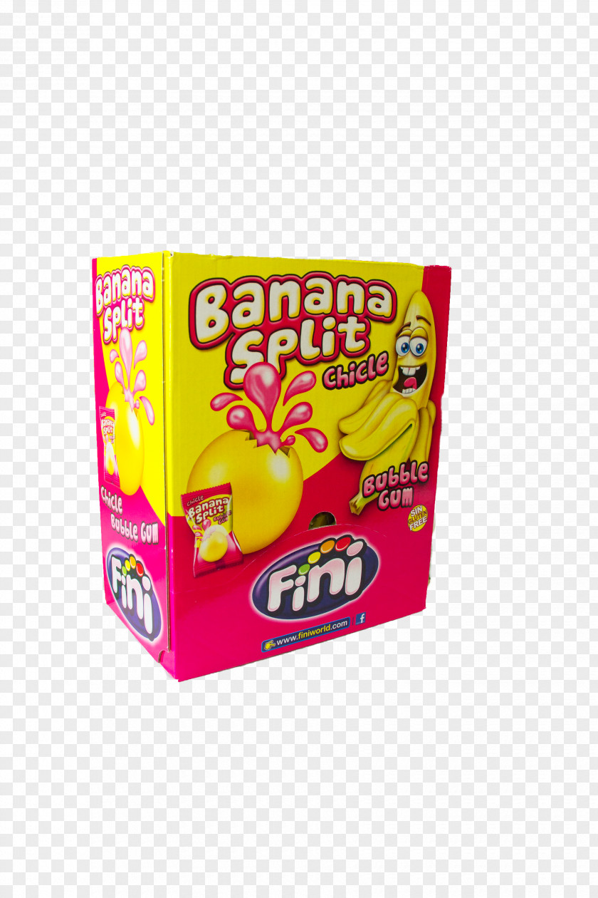 Candy Banana Split Bubblegums (Fini) 200 Count Snack PNG