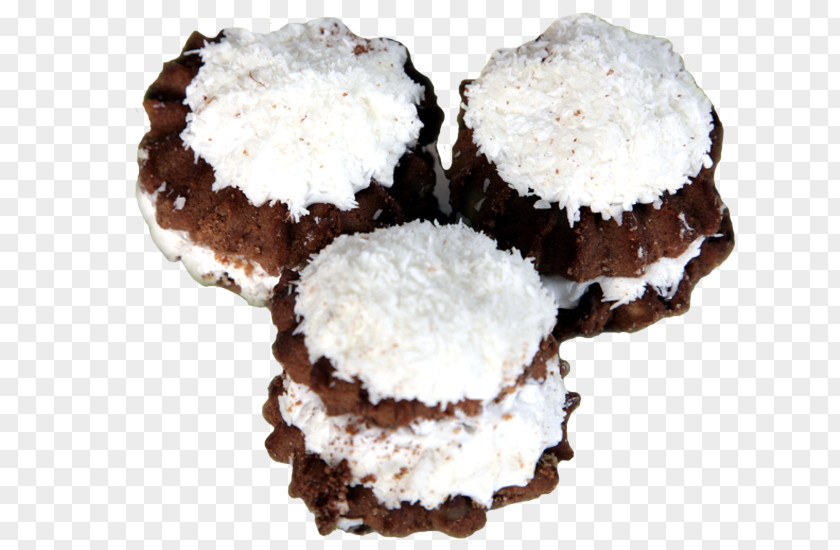 Chocolate Coconut Candy Snack Cake Powdered Sugar PNG