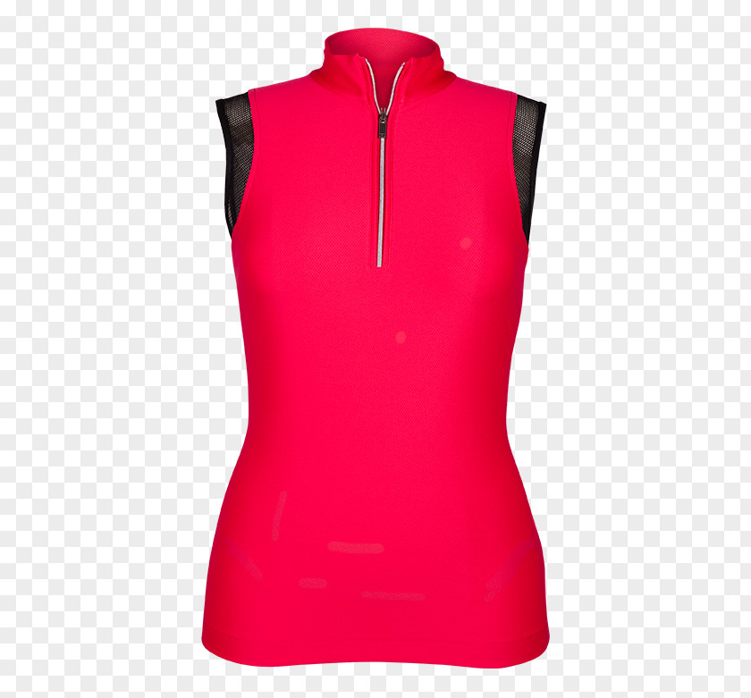 Gilets Neck Shirt RED.M PNG