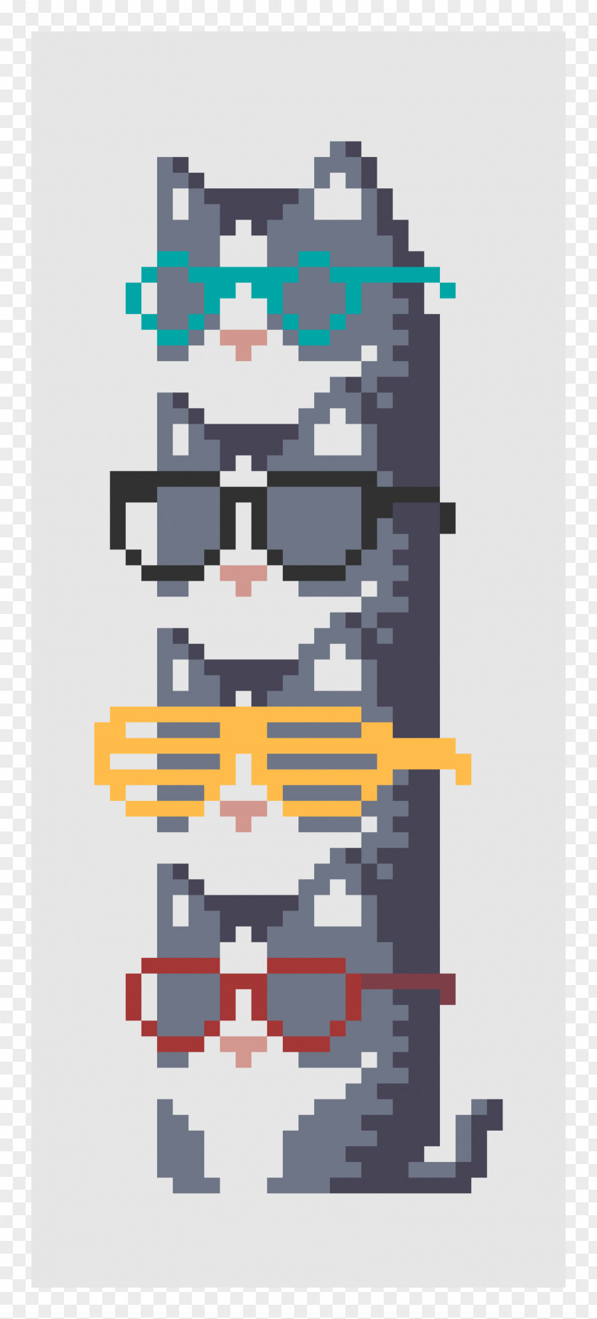 Pixel Art Cat Kitten PNG