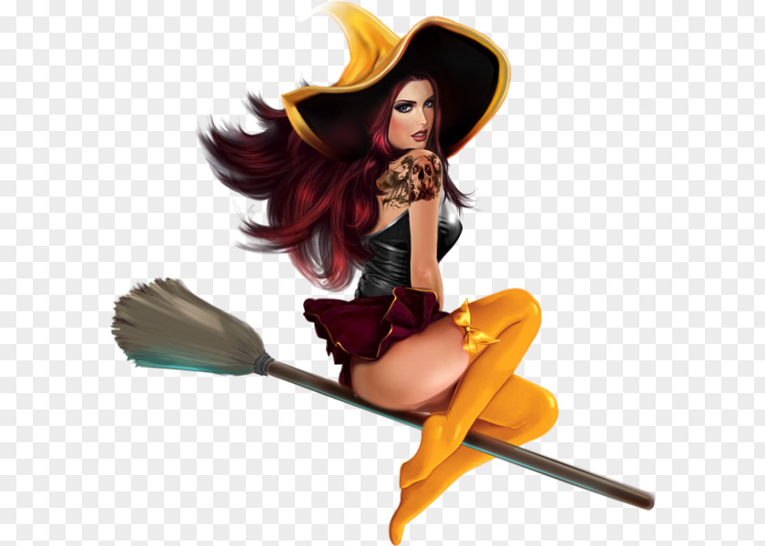 Witch Broom Halloween PNG