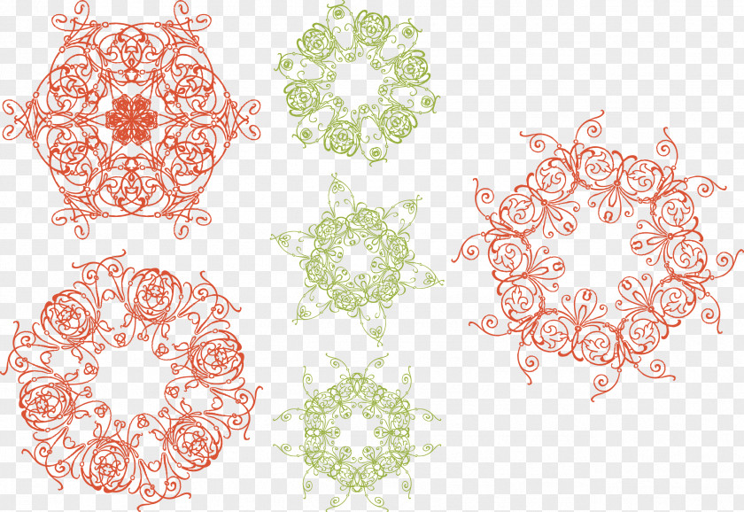 Chinese Vintage Lace Texture Drawing Floral Design Clip Art PNG