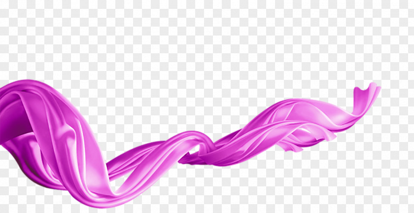 Flowing Purple Ribbon Silk Textile PNG