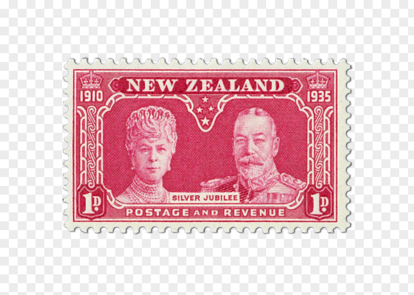 Silver King George V Jubilee Medal Postage Stamps PNG