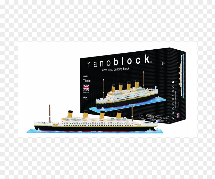 Toy Nanoblock NB‐021 Titanic RMS Plastic Model Fishpond Limited PNG