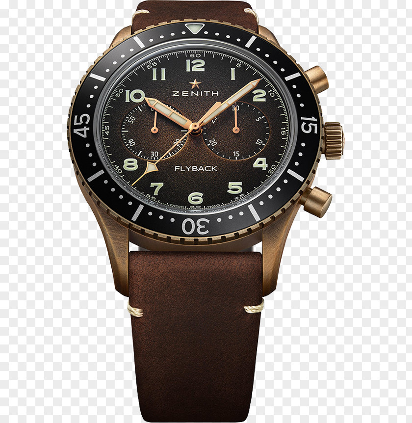 Watch Chronometer Zenith Flyback Chronograph PNG