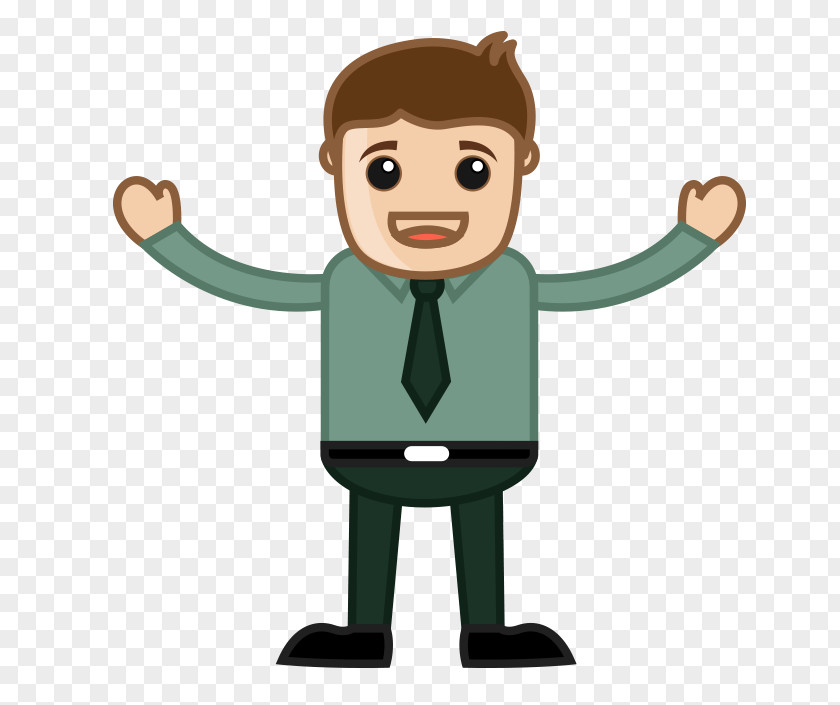 Business Man With Open Arms Cartoon Royalty-free Clip Art PNG