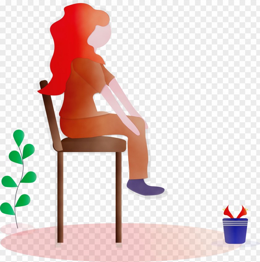 Cartoon Sitting Furniture Table PNG