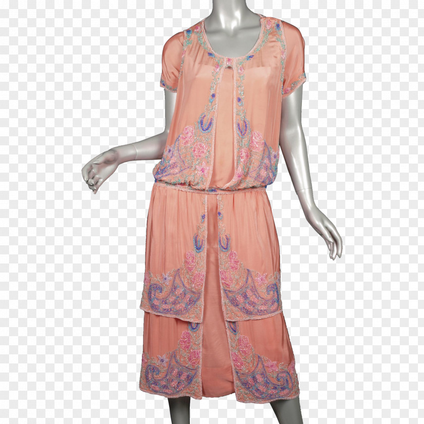 Dress Costume Design Sleeve Pink M PNG