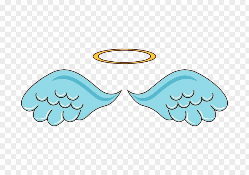 Hand Painted Angel Ring Doodle Illustration PNG
