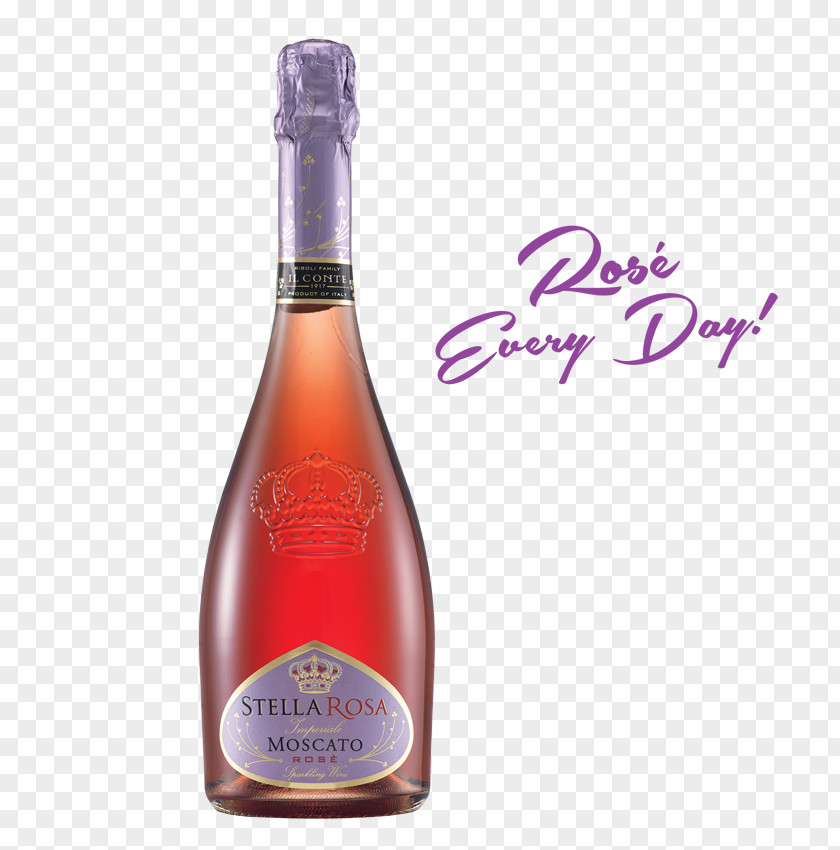 Rose Rosé Muscat Sparkling Wine Moscato D'Asti PNG