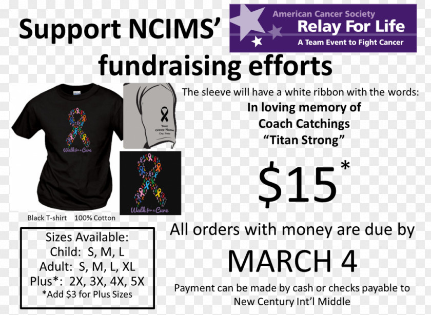 Relay For Life T-shirt Sleeve PNG