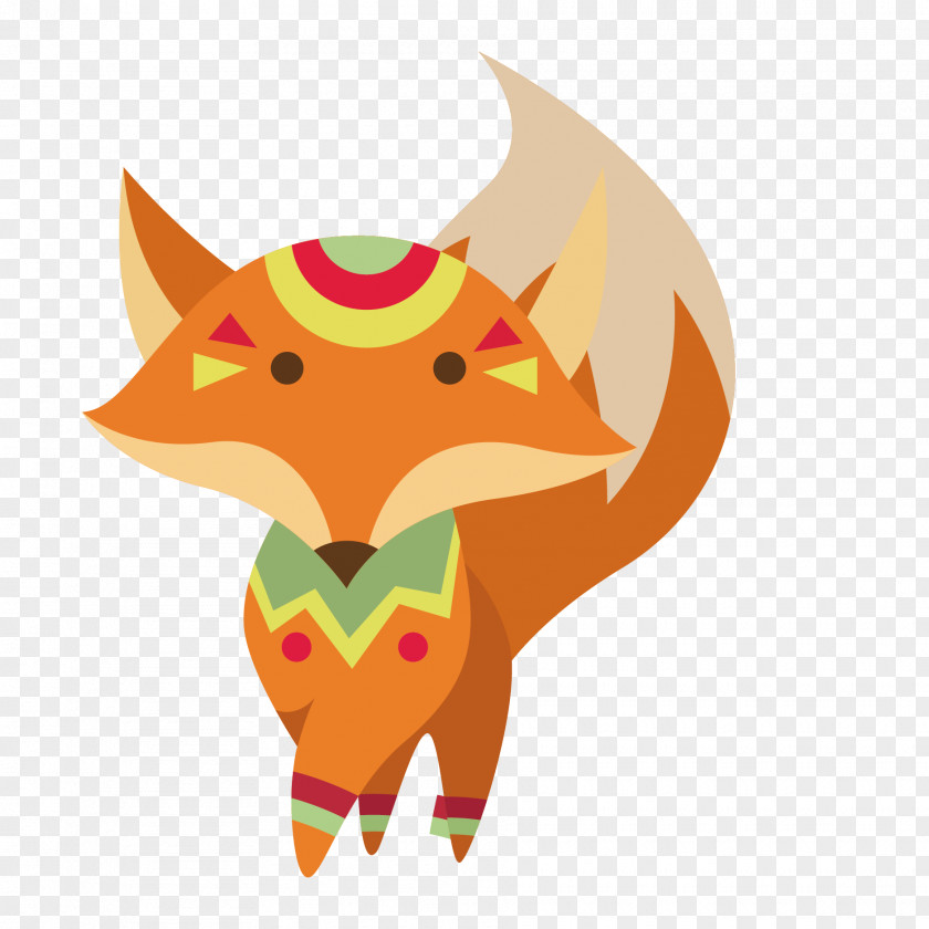 Vector Cartoon Fox Illustration PNG