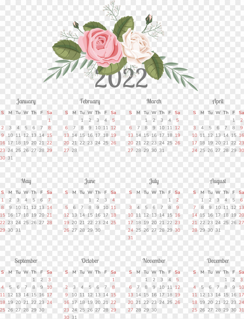 Calendar Font Flower 2011 PNG