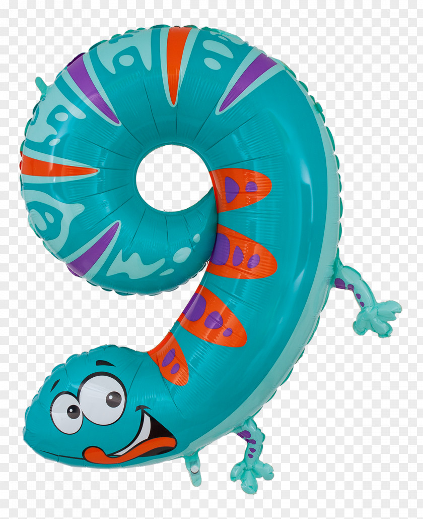 Fassen Number 0 Numerical Digit Toy Balloon Geckos PNG