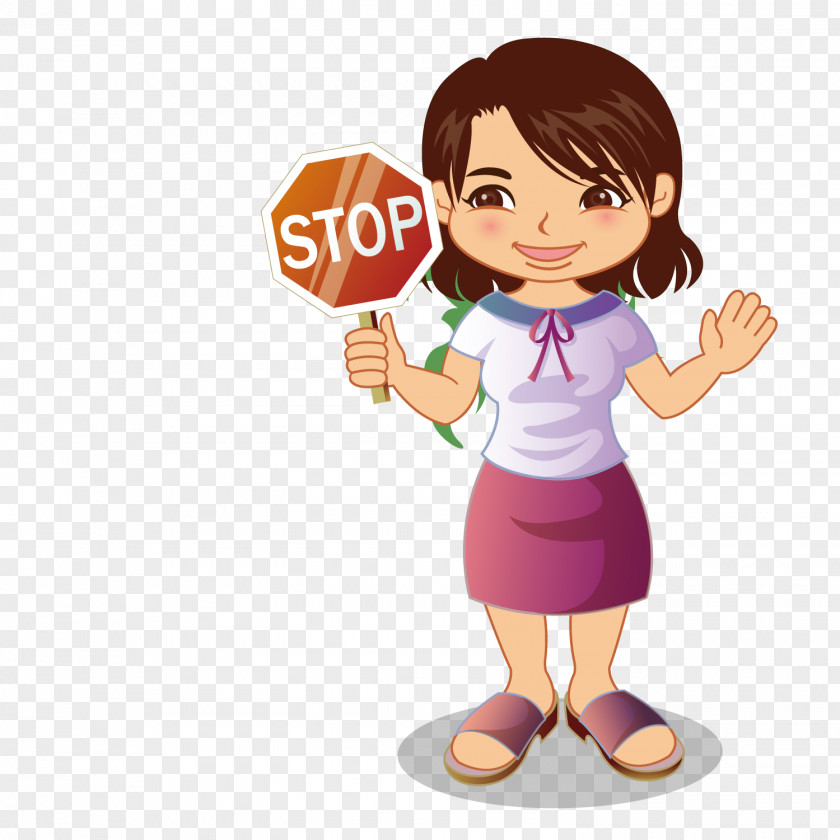 Holding A Woman Who Stops The Card Clip Art PNG