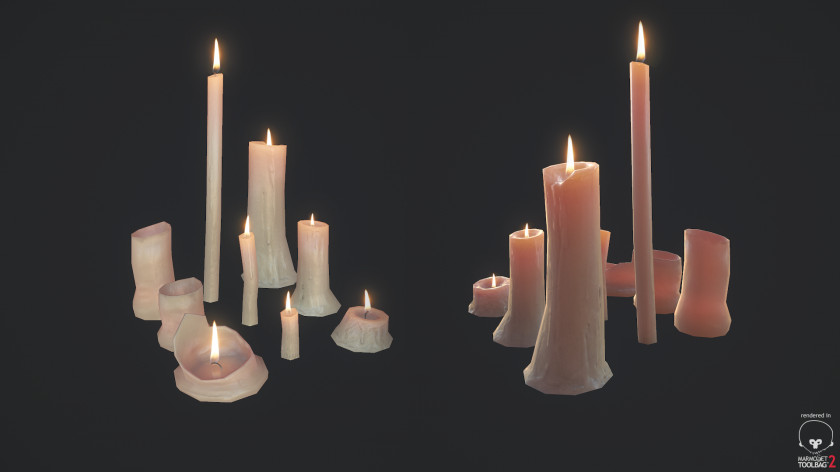 Candle Light Unreal Engine 4 Melting Wallpaper PNG