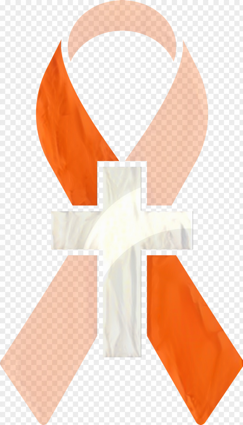 Peach Ribbon White Background PNG