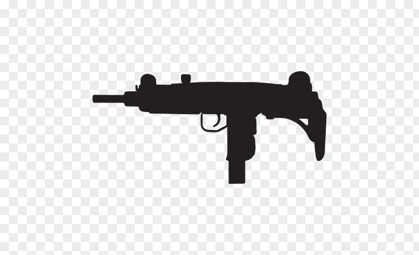 Pistol Uzi Firearm Submachine Gun Clip Art PNG