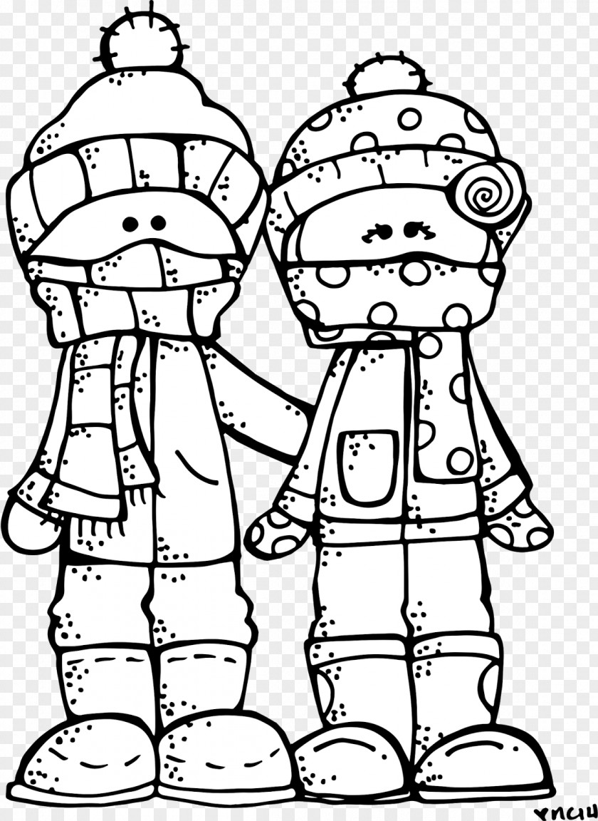 Cute Stamp Side Coloring Book Drawing Winter Clip Art PNG