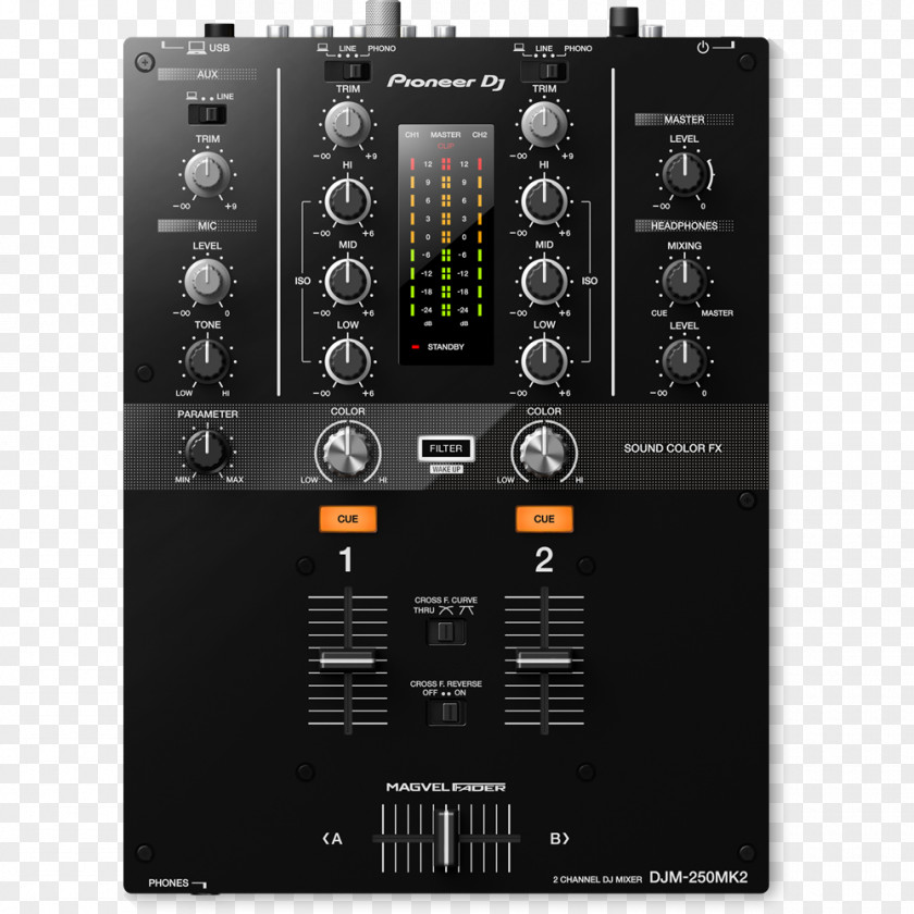 DJ Mixer Pioneer DJM-250MK2 Audio Mixers PNG