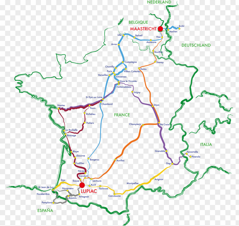 Road Lupiac Artagnan Map Itinéraire PNG