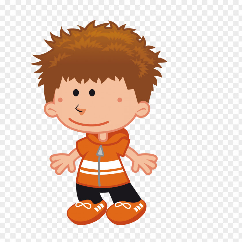 Vector Simple Hand-painted Vibrant Boy Caricature Child Drawing Helena Flats School Illustration PNG