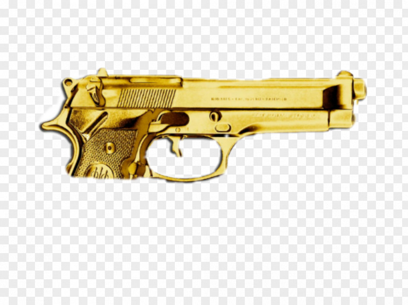 Weapon Firearm Pistol Gold Gun PNG
