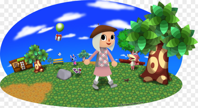 Animal Crossing Leaf Biome Illustration Animated Cartoon Flower PNG