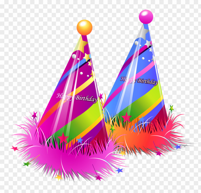 Happy Birthday Party Hats Transparent Clipart Cake Clip Art PNG