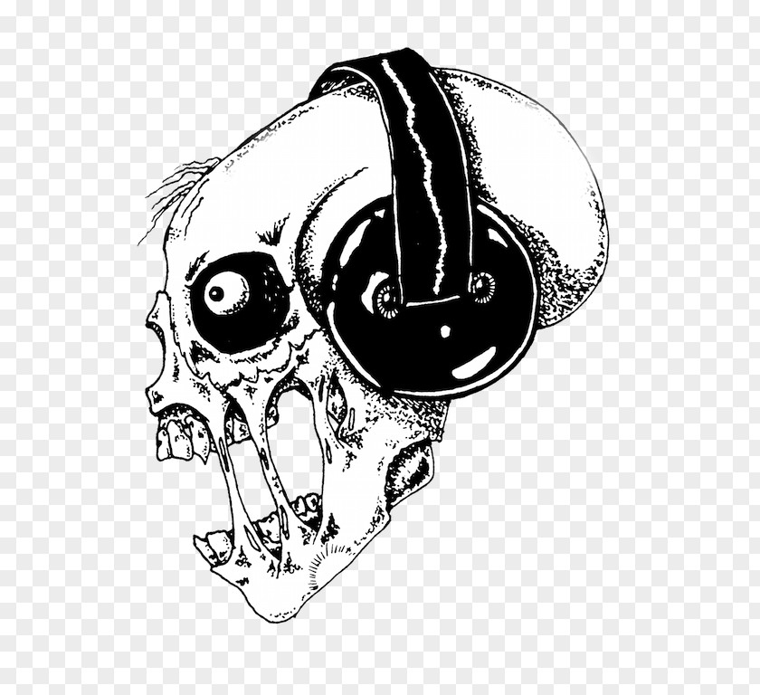Headphones Drawing Automotive Design Skull PNG