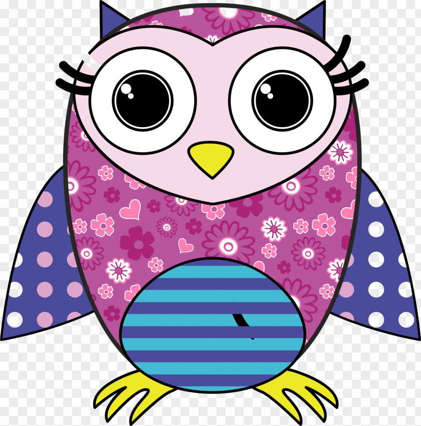 Purple Cartoon Owl Drawing Clip Art PNG