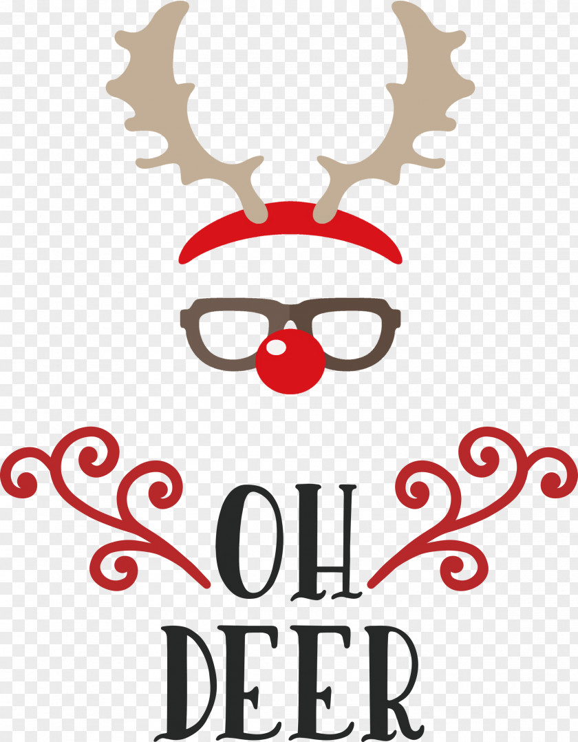 OH Deer Rudolph Christmas PNG