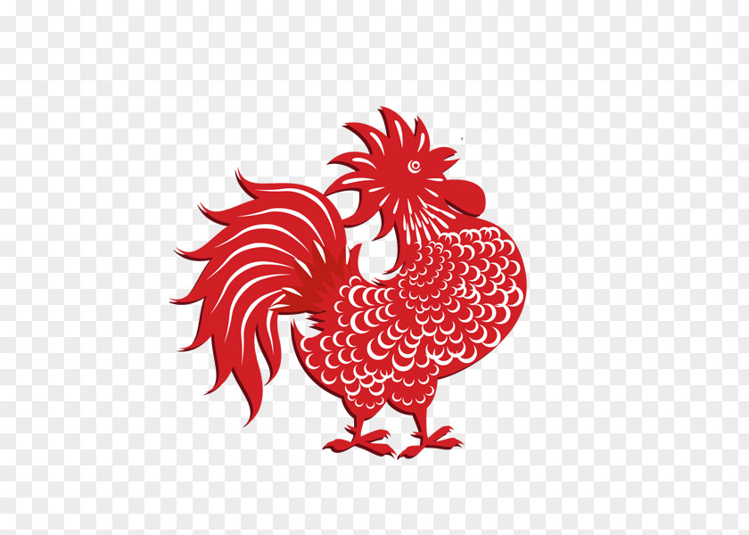 Cock Creative Chinese New Year Rooster Years Day Card PNG