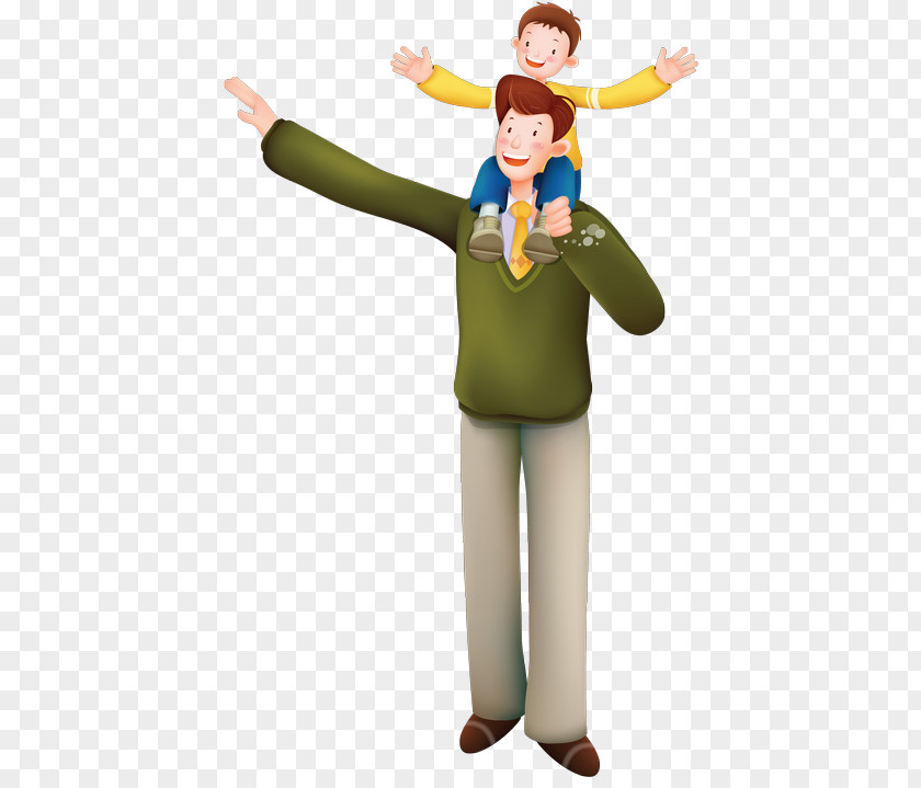 Happy Dad Clipart Father Boy Child Son PNG
