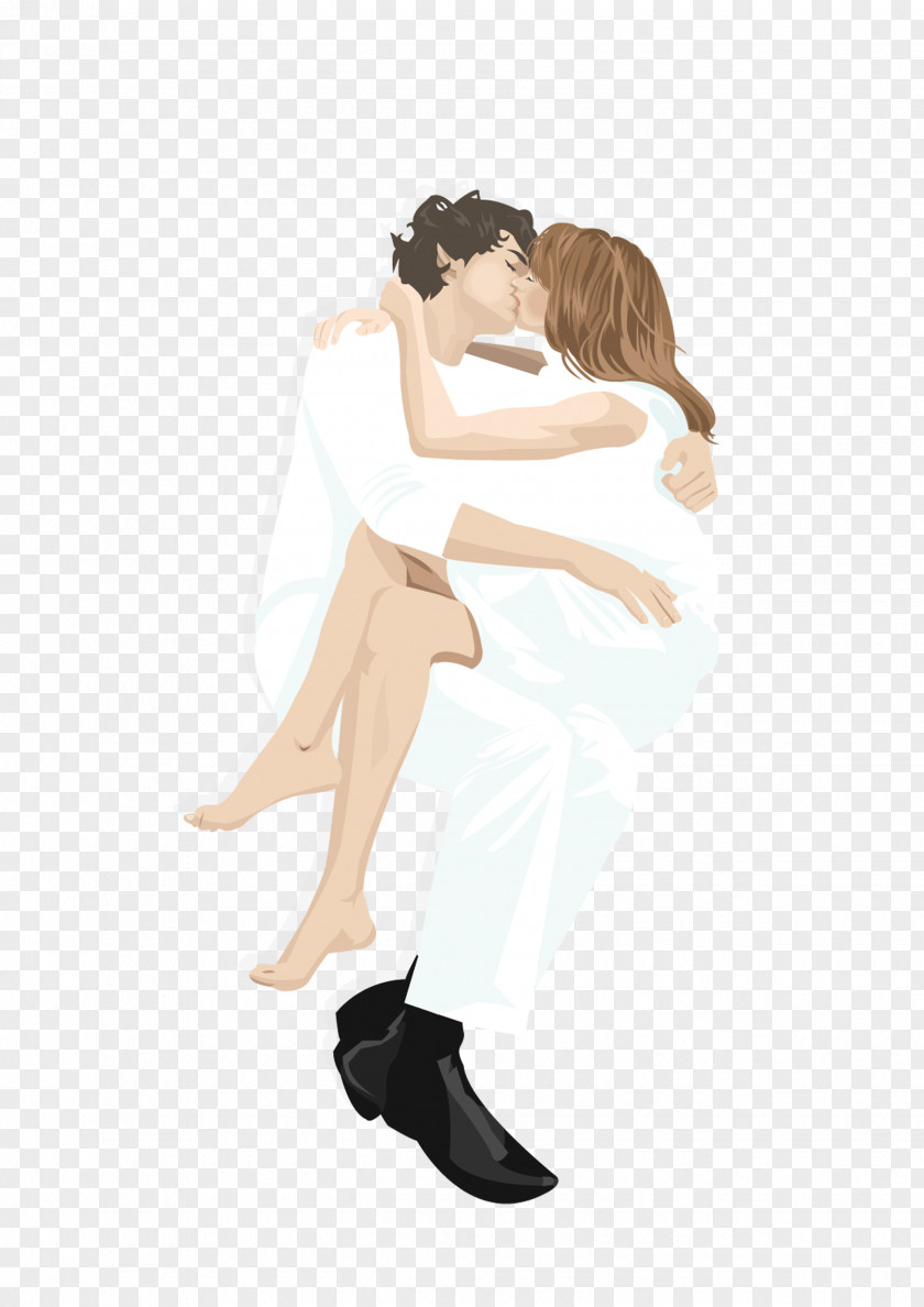Pure White Kiss Cartoon Hug Significant Other Illustration PNG
