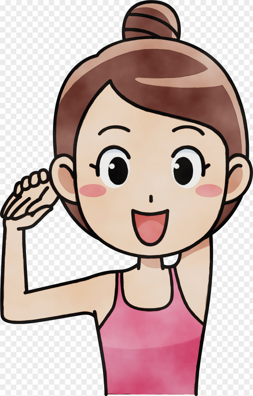 Thumb Child Cartoon Finger Cheek Face Facial Expression PNG