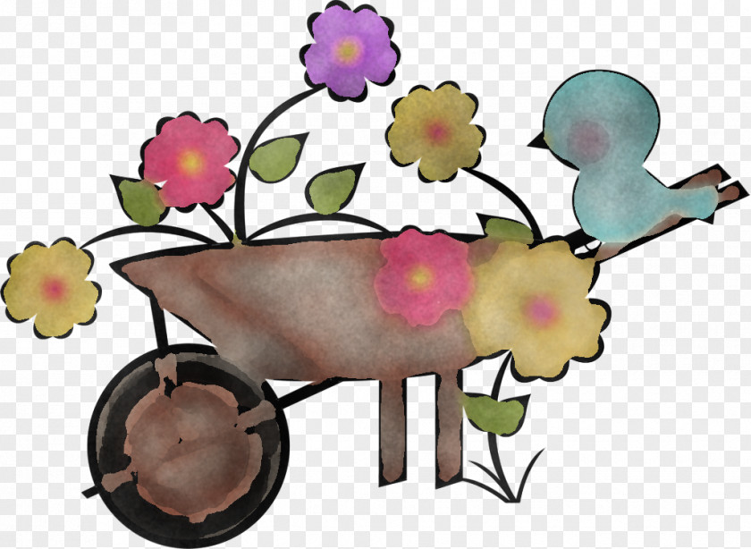 Flower Plant Wheelbarrow Cut Flowers Vehicle PNG